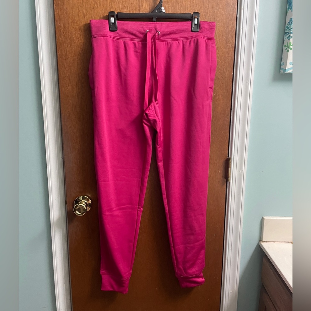 NWOT Hanes Sport Fuchsia Jogger Pants